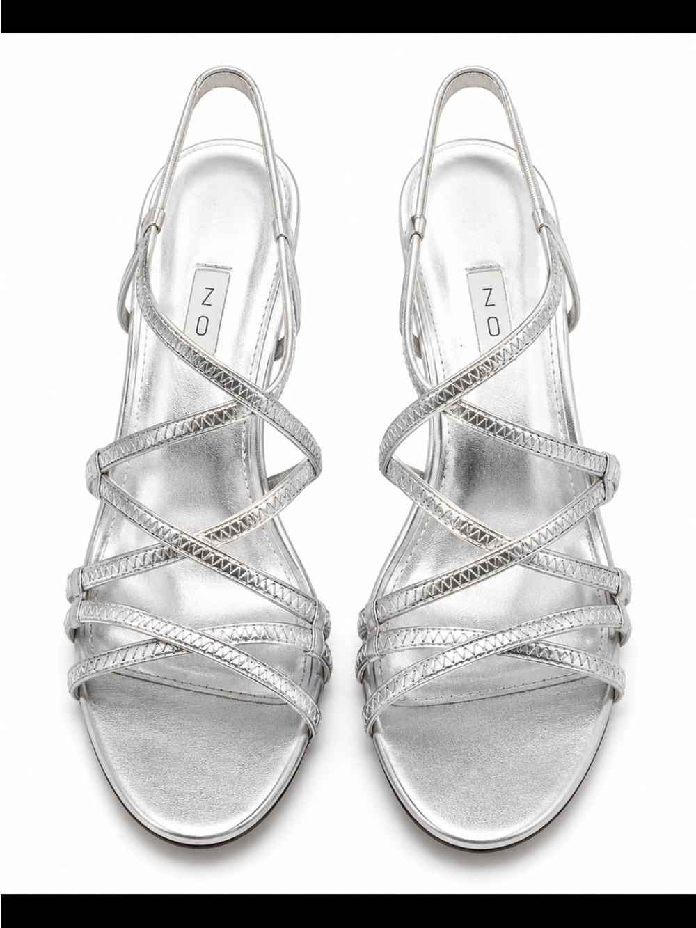 Bandolino Silver Strappy Heeled Sandals